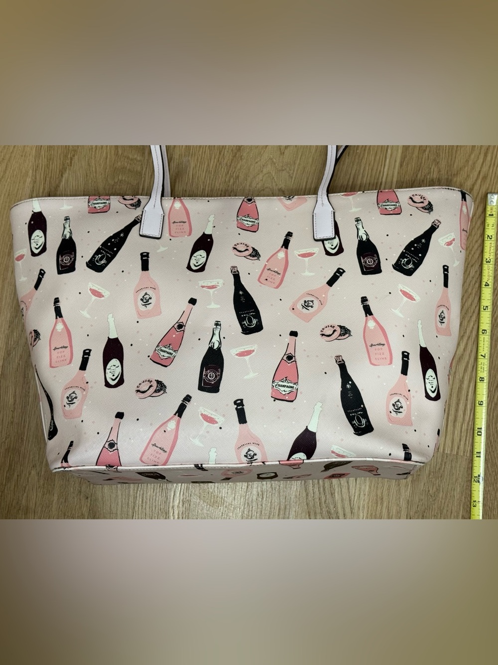 Kate Spade Shore Street Margareta Champagne Tote Bag & Matching Wristlet Pop Art - Picture 4 of 14